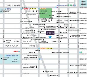 35 West 36th Street Map